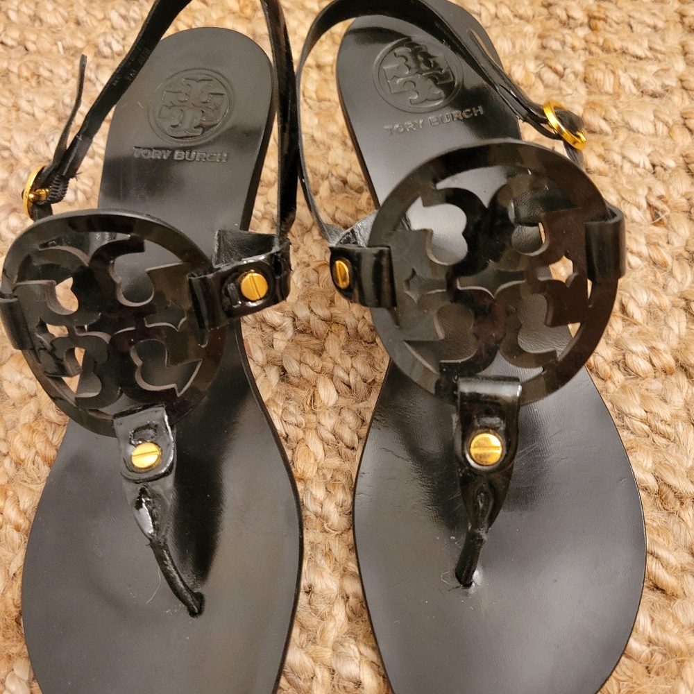 Tory Burch Black Leather Sandals